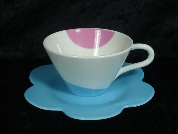 Teetasse mit Untere (Untere blau)