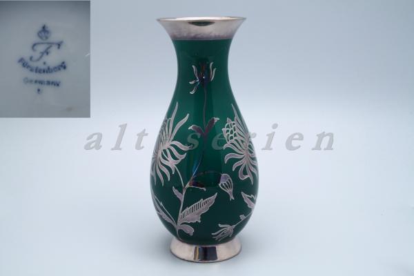 große bauchige Vase - Silveroverlay - art deco 