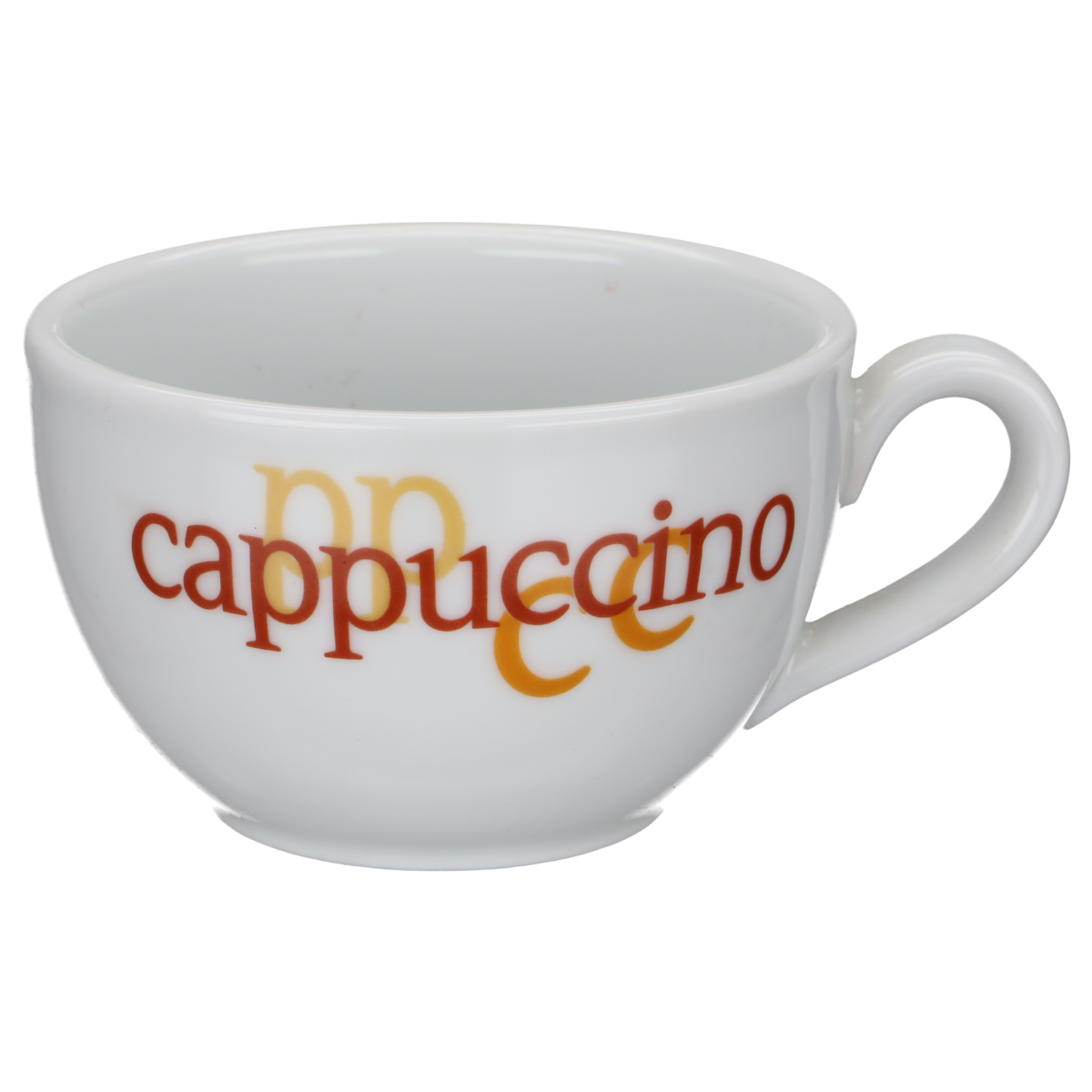 Kaffeetasse Cappuccino weiß mit Bezeichnung