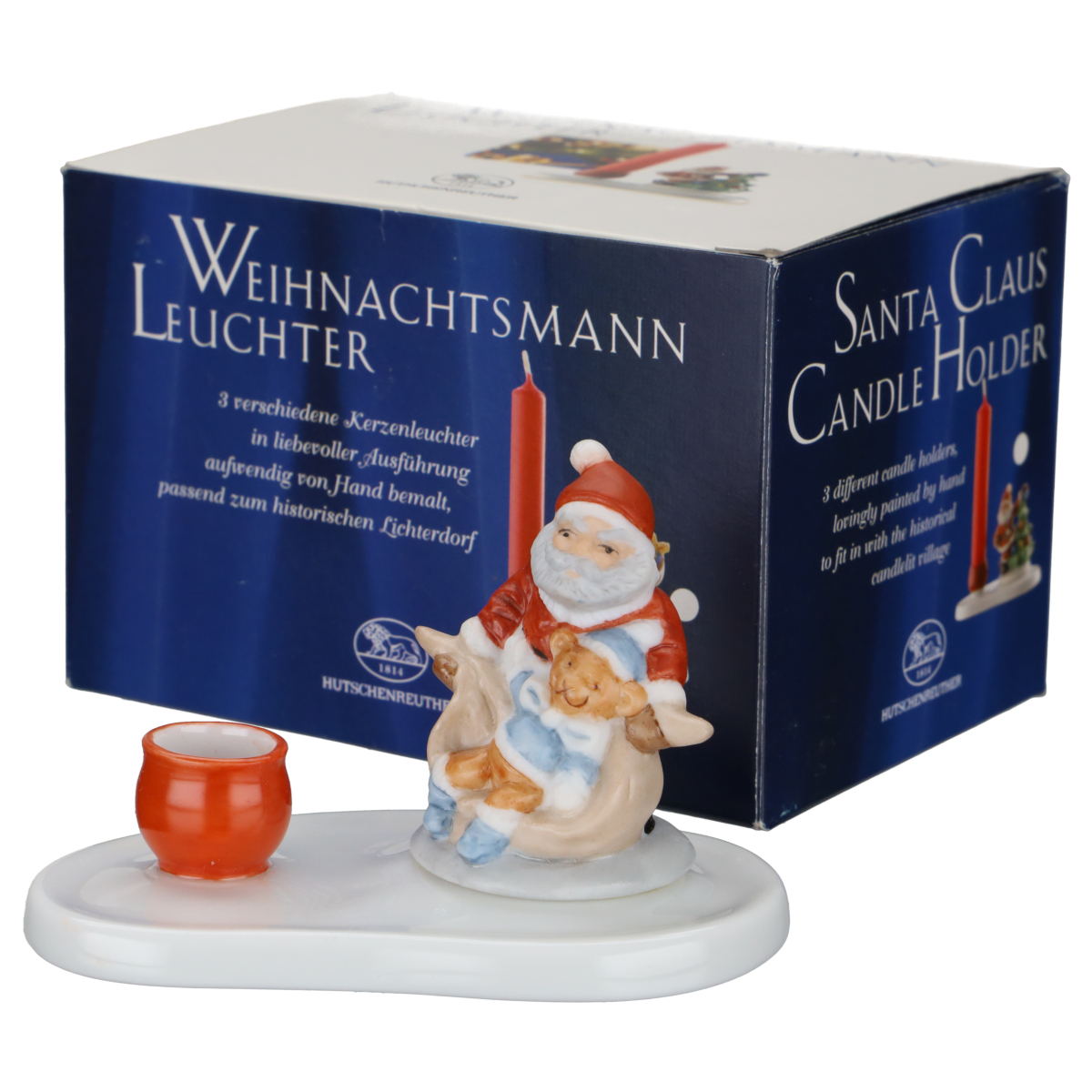 Kerzenhalter klein Weihnachtsmann in OVP