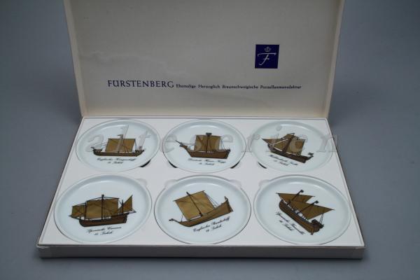 6 Glassuntersetzer im Originalkarton