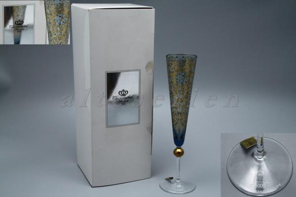 Jahressektglas 1999 Gold Aquamarin