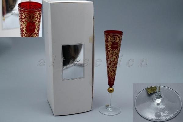 Jahressektglas 1998 Gold Rubinrot