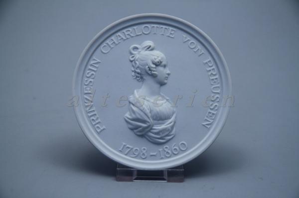 Medaillon Prinzessin Charlotte von Preussen D 9,5 cm 1.Wahl