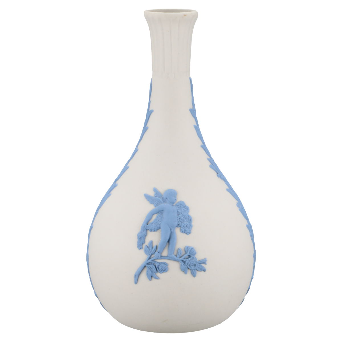 Vase blue on white