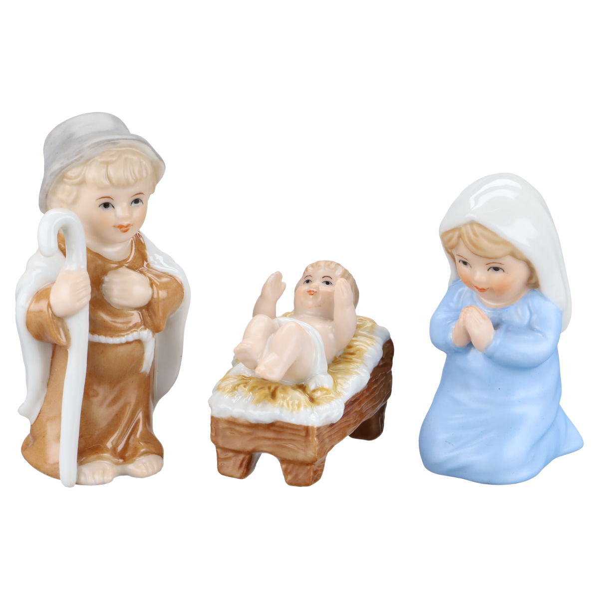 Figurengruppe Maria, Josef, Kind, 3-teilig