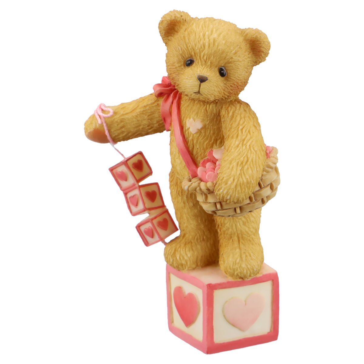 Teddy Bear with heart dangling blocks 203084