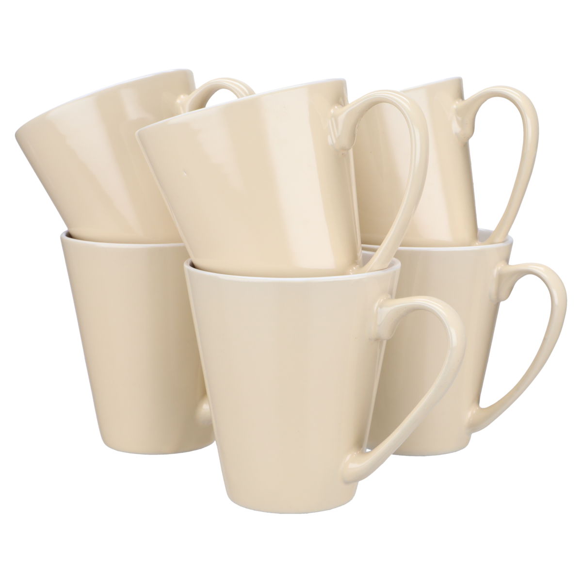 Kaffeebecher 6er Set beige