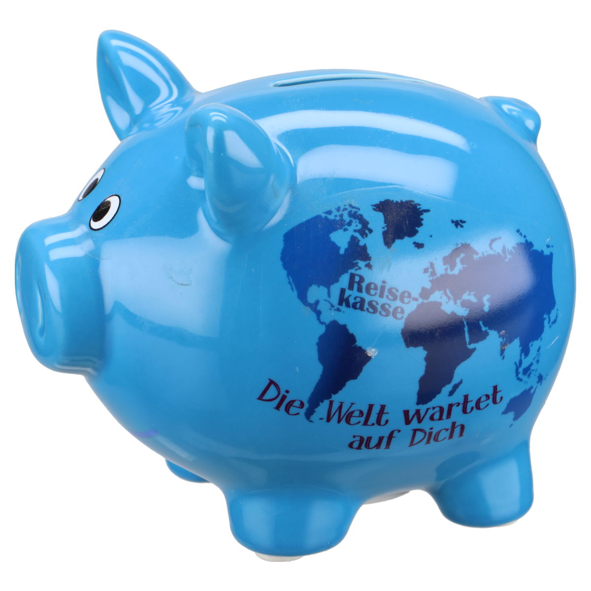 Sparschwein blau Reisekasse