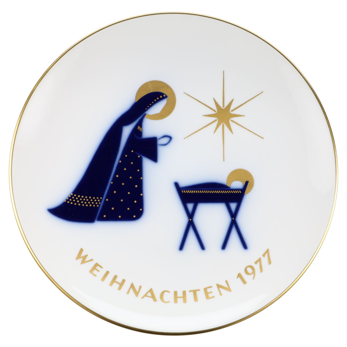 Weihnachtsteller 1977 in OVP