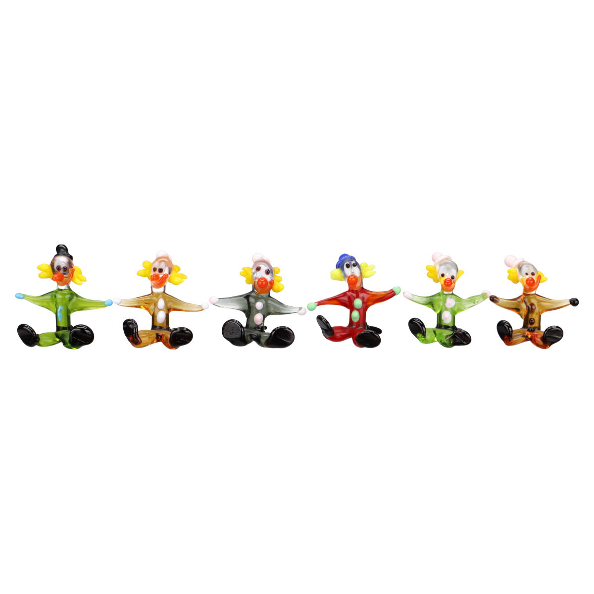 6 Miniaturfiguren Clowns