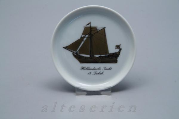 Glasuntersetzer D 9,8 cm Holländische Yacht 03054