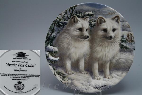 Wandteller D 21,5 cm Arctic Fox Cubs