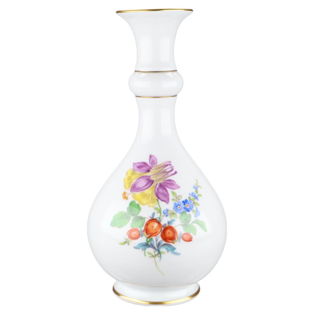 Vase Langhals Blumebouquet II.Wahl