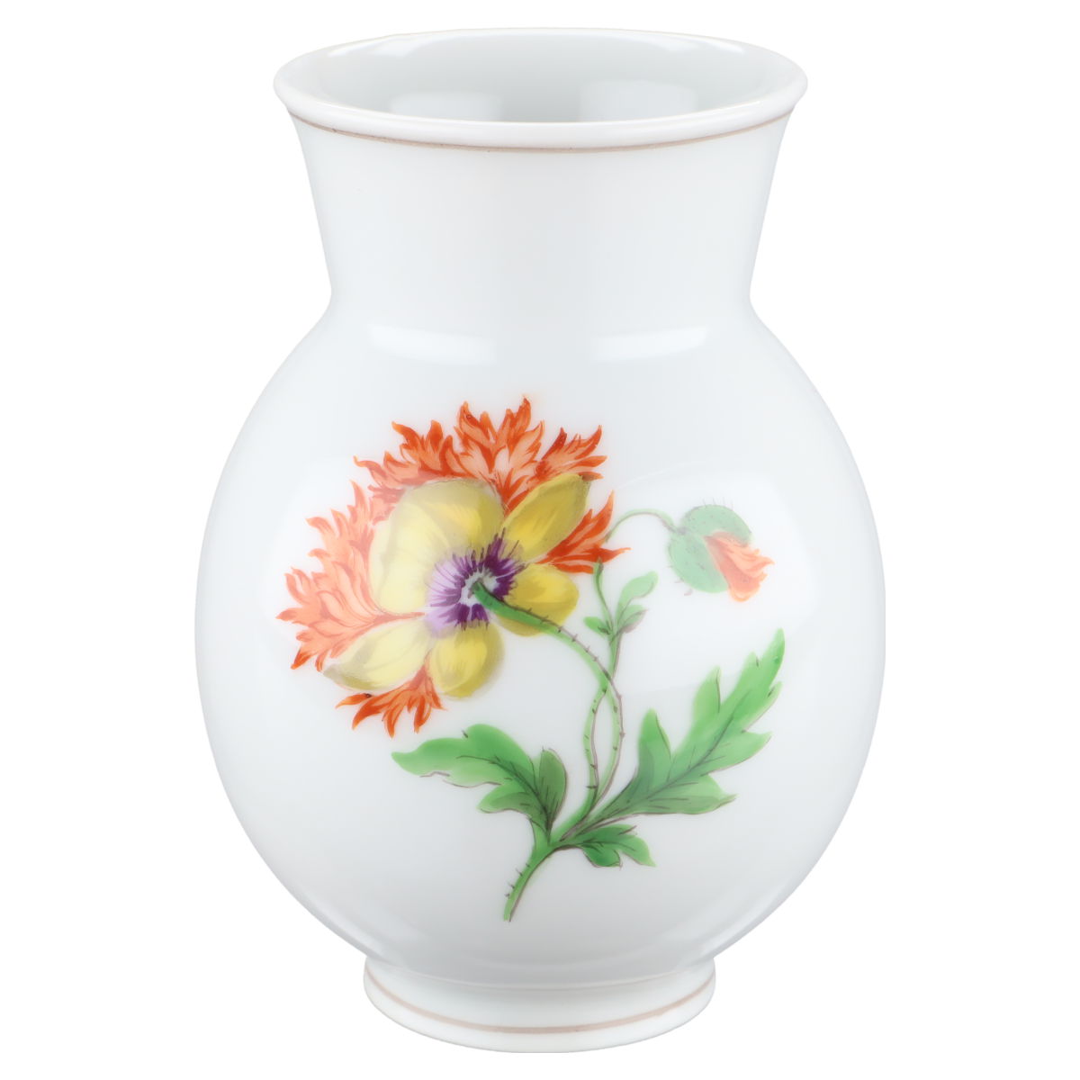 Vase klein Tischvase Blüte Orange I.Wahl