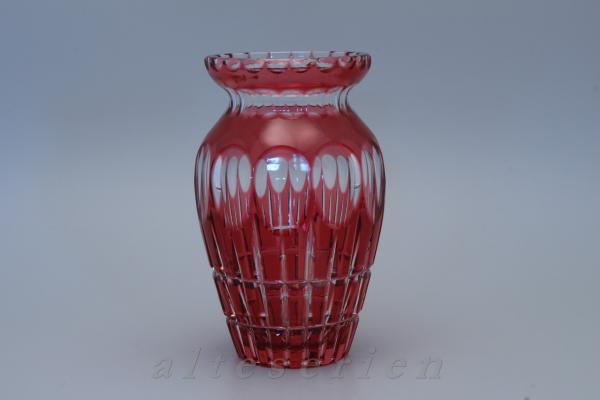 Vase hoch H 22 cm D 11,5 Rot Rubin