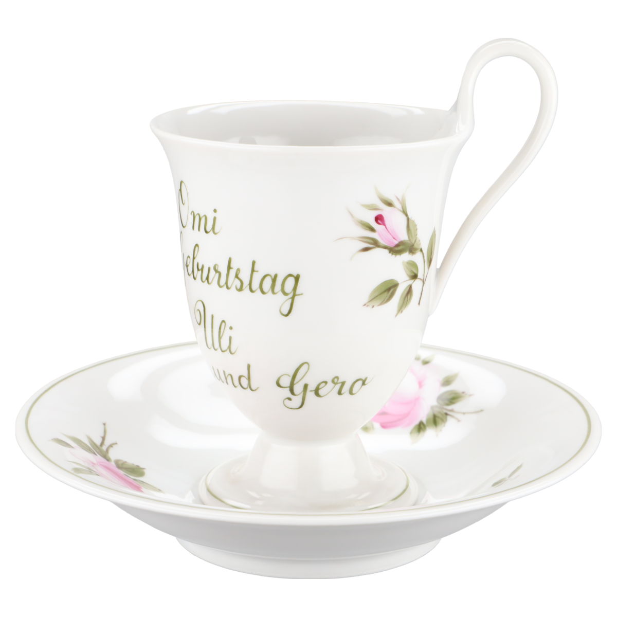 Tasse mit Untere personalisiert Rosa Blume