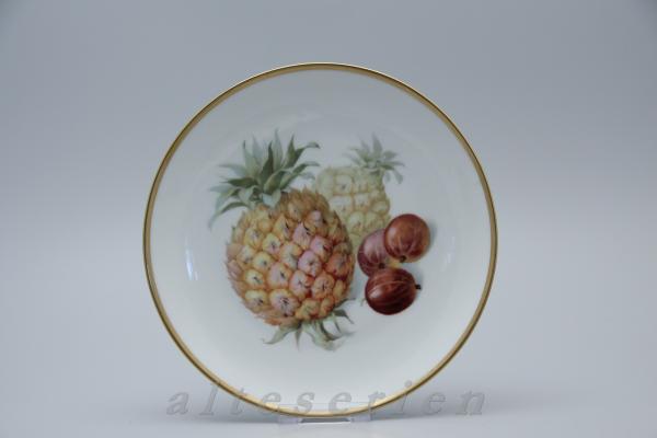 Kuchenteller Obstteller D 21 cm Ananas Stachelbeeren