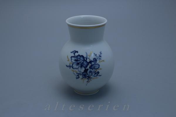 Vase Meissen Blaue Blume mit Goldblattmalerei