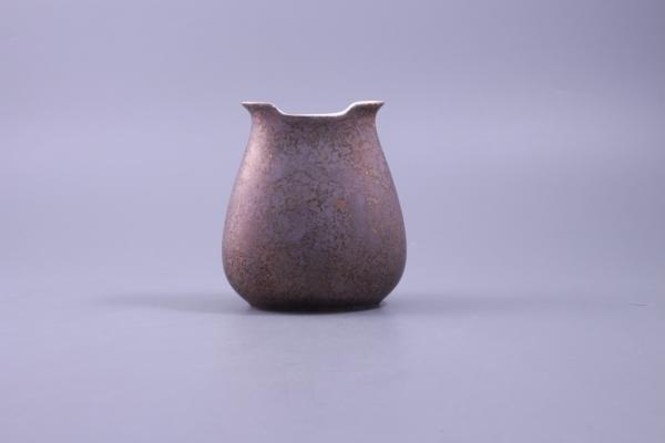 Vase Beutelform 9x3,8 cm H 13 cm Marmorlook Flieder Drexler Handgemalt