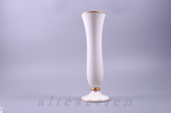 Vase schlank hoch H 29 cm D 8 cm Goldrand