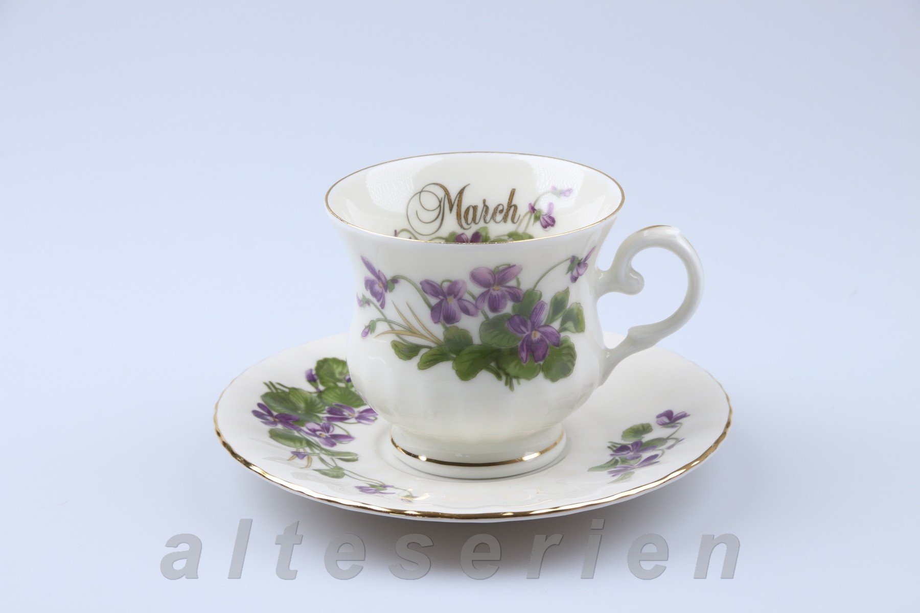Kaffeetasse mit Untertasse  March Violets