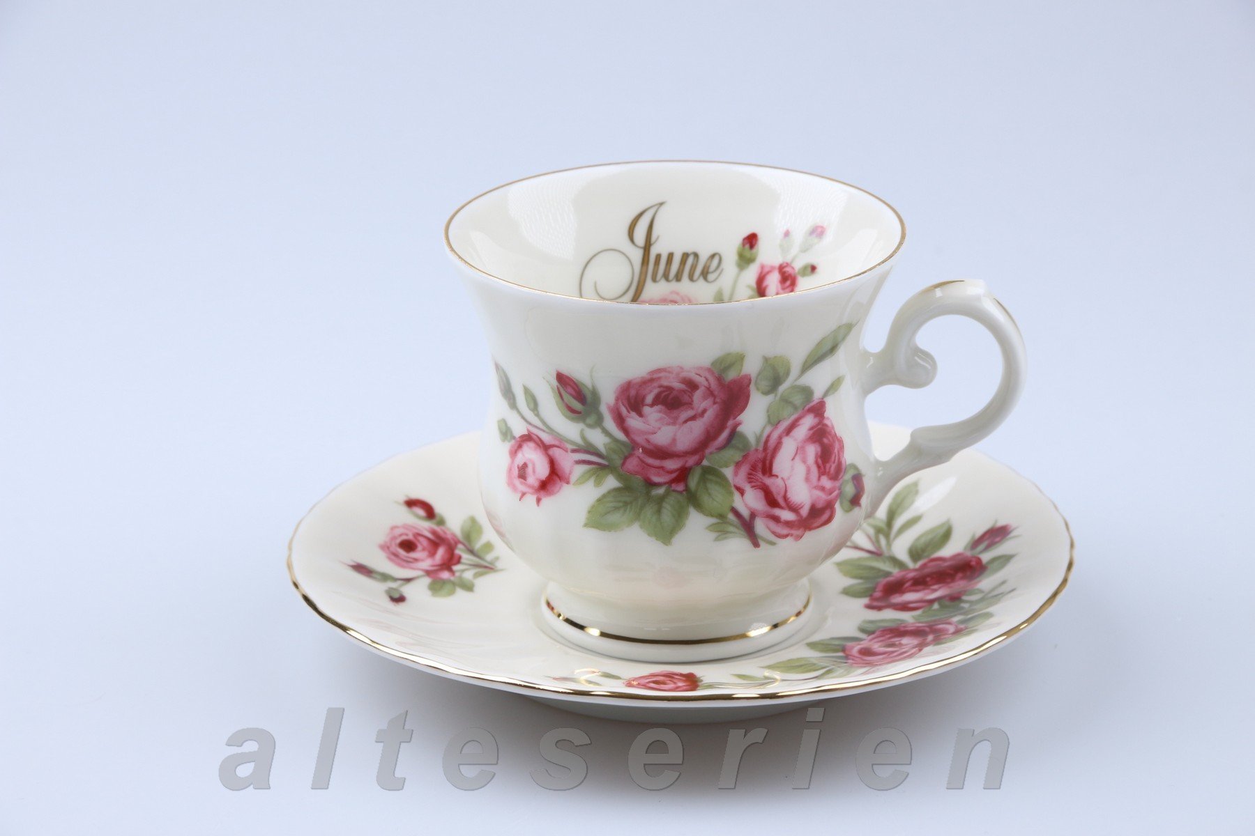 Kaffeetasse mit Untertasse June Roses