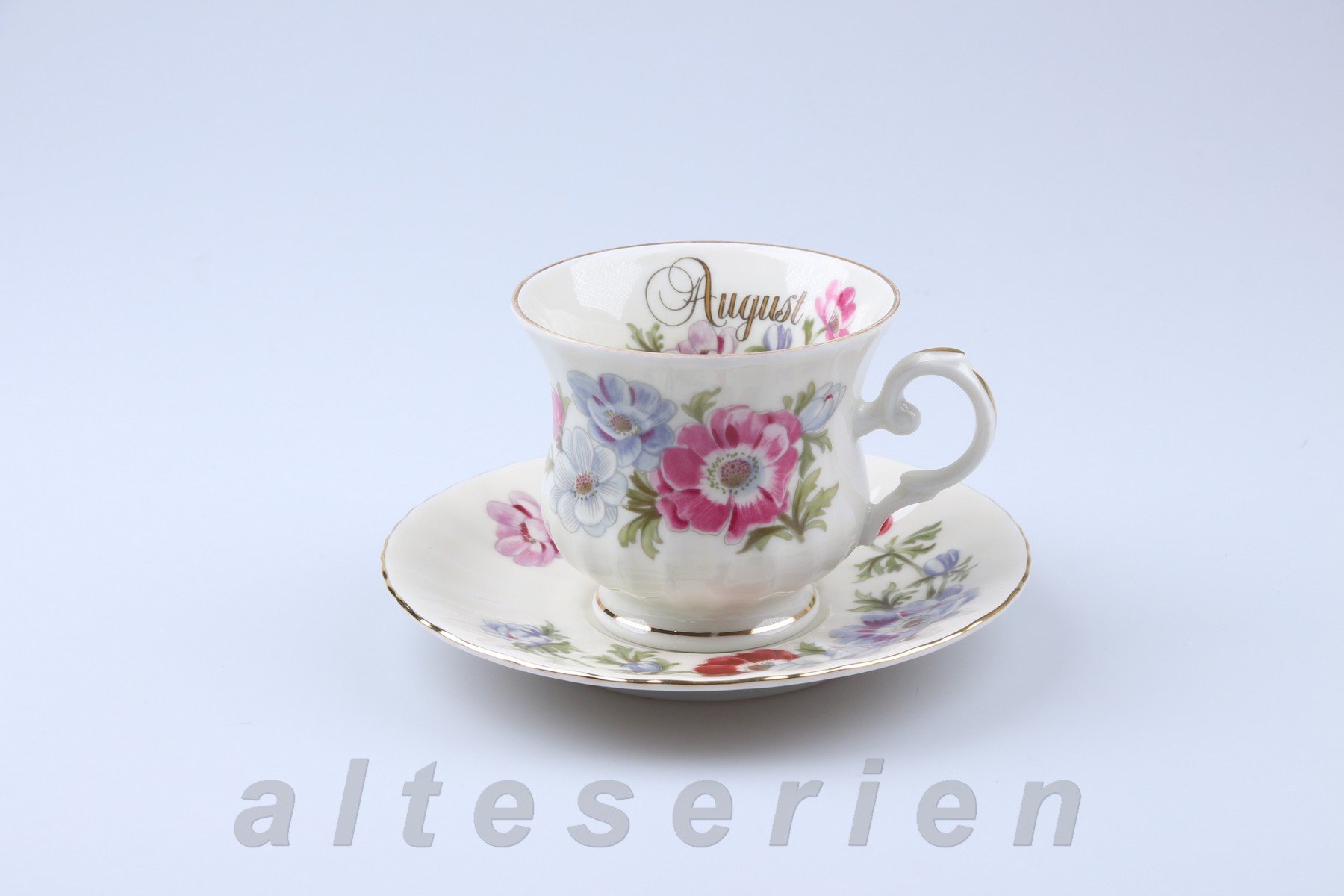 Kaffeetasse mit Untertasse  August Anemones