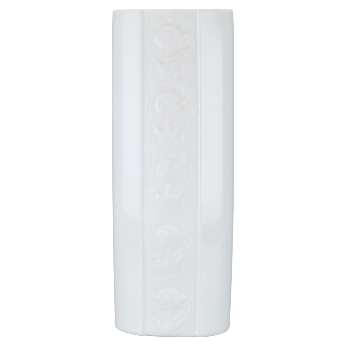 Vase oval Biskuit Reliefdekor