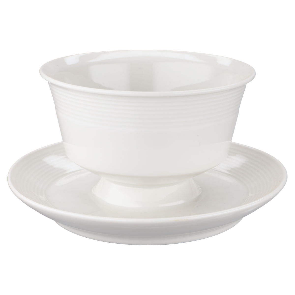 Sauciere mit Teller einteilig