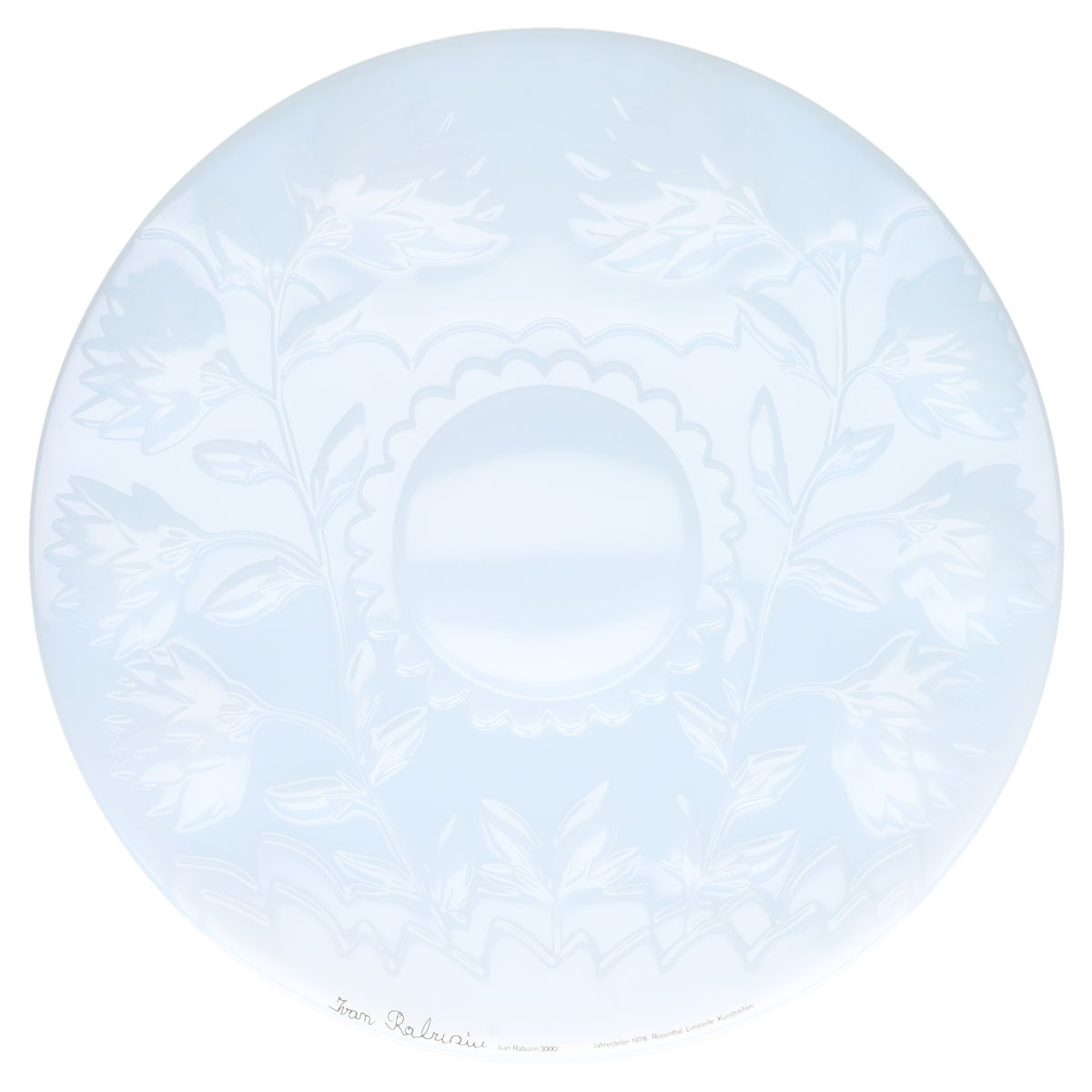 Jahresteller in Glas Ivan Rabuzin 1978 Auflage 2268 mit Zertifikat in OVP