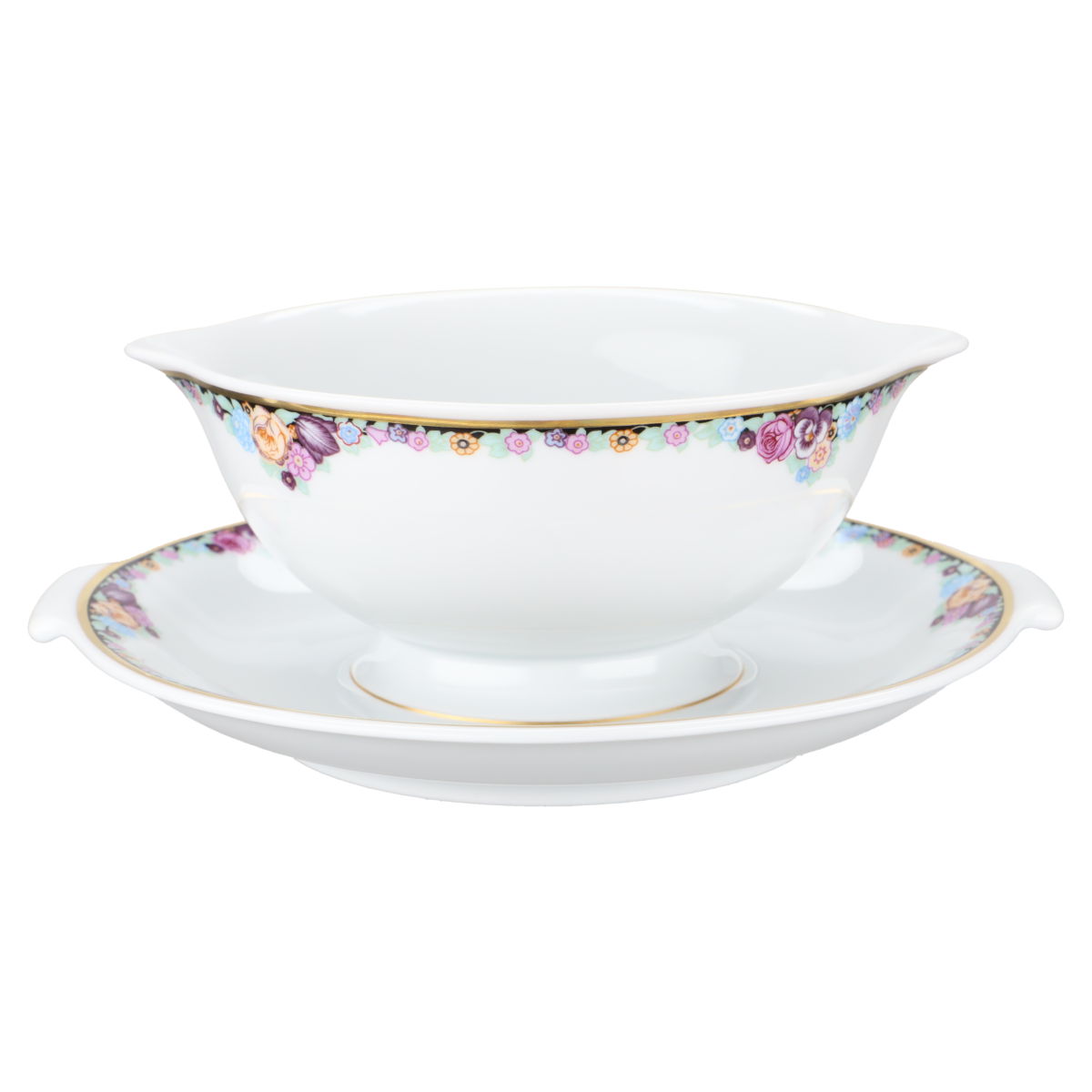 Sauciere mit Teller einteilig II. Wahl