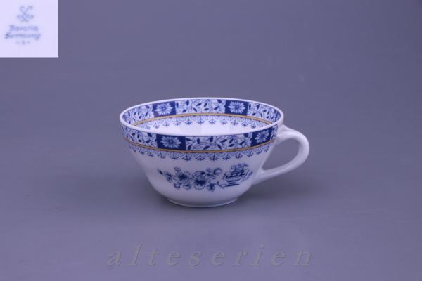 Teetasse gelbes Dekor Henkel rund