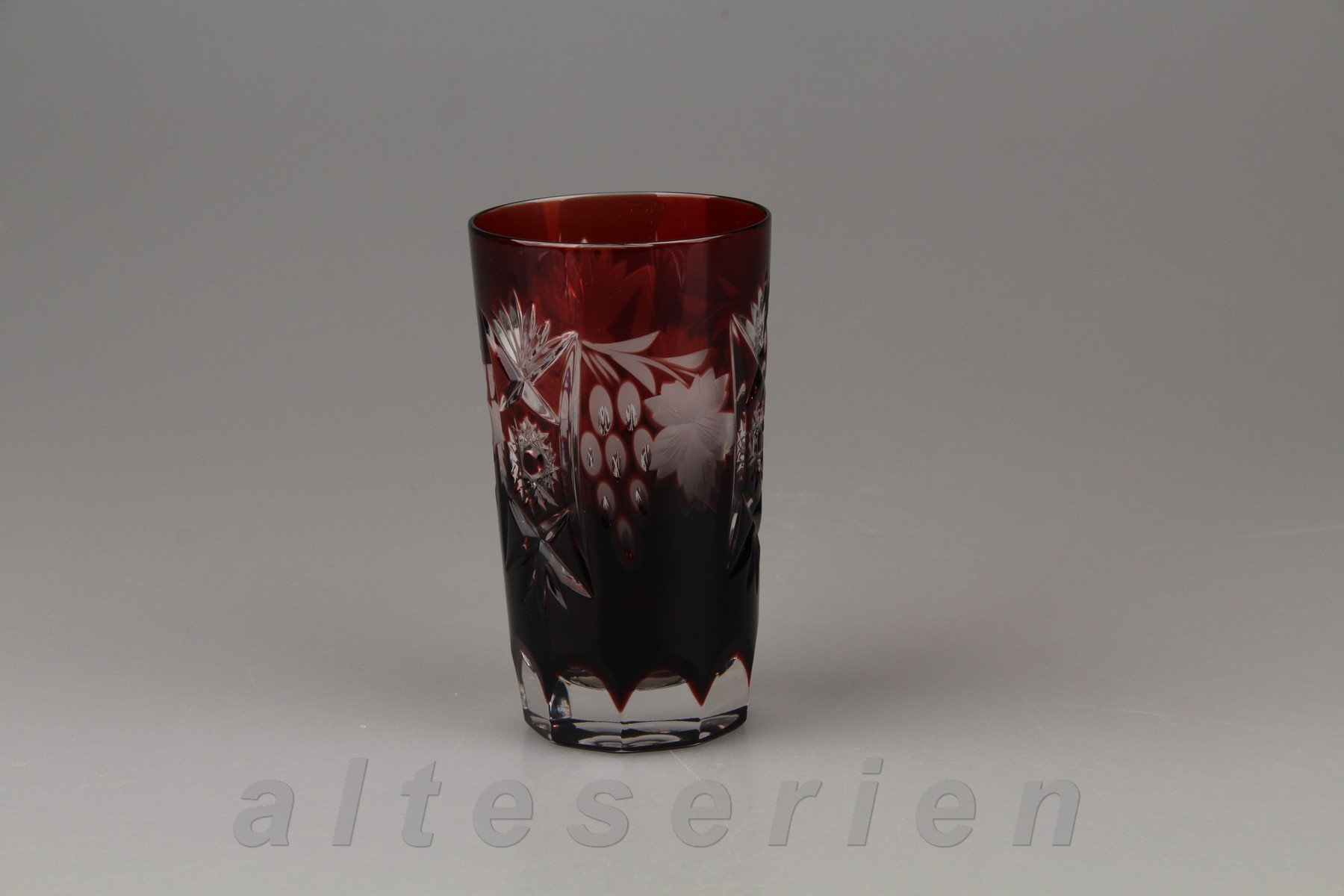 Wasserglas Trinkbecher H 13 cm Kupferrubin