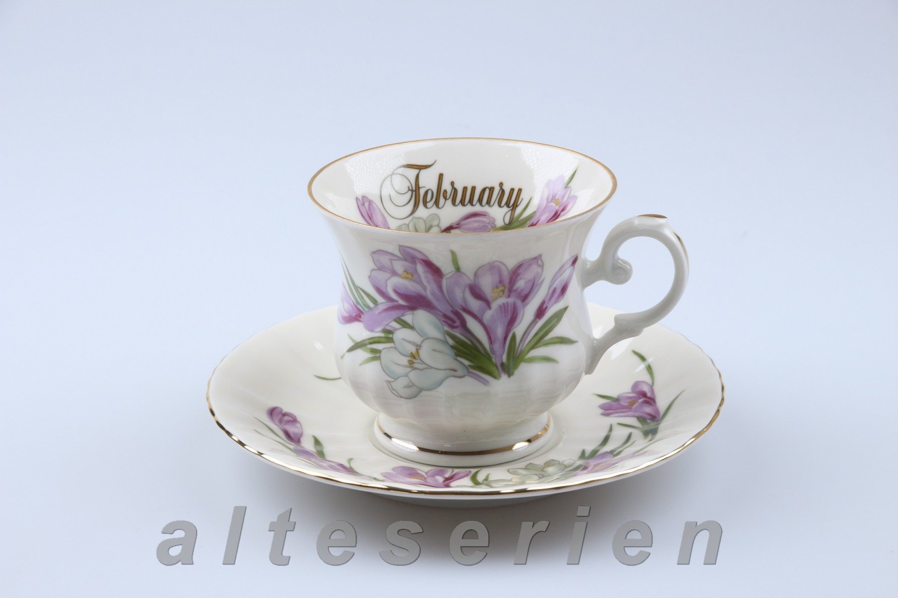 Kaffeetasse mit Untertasse  February Crocus