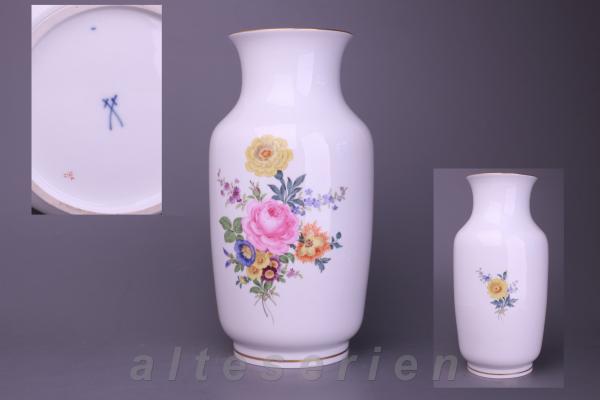Vase Groß H 30 cm D 11,5 Blumenmalerei