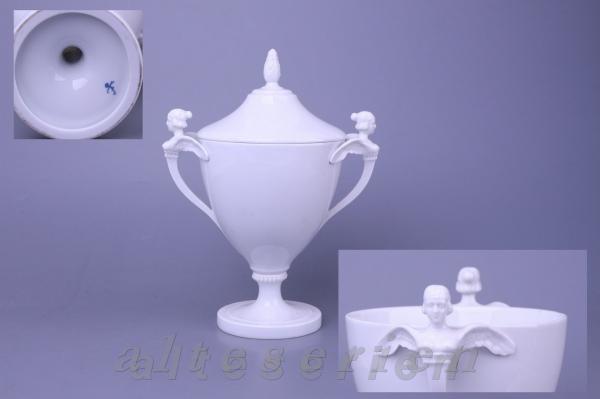 Amphore Deckelvase Vase H 26,5 cm weiß 744 II.W