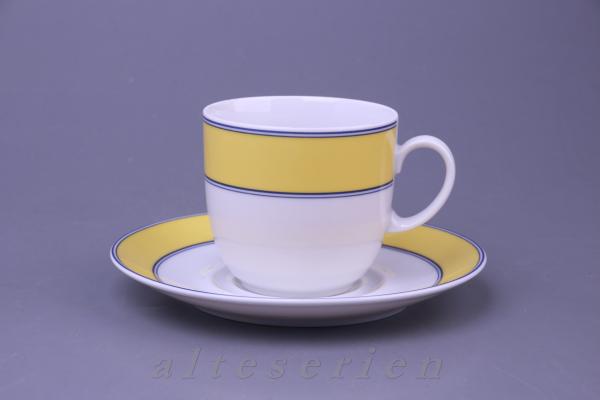 Kaffeetasse mit Untere - Gelber Rand