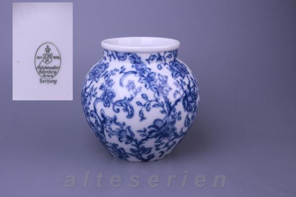 Vase bauchig Dekor Blaumalerei