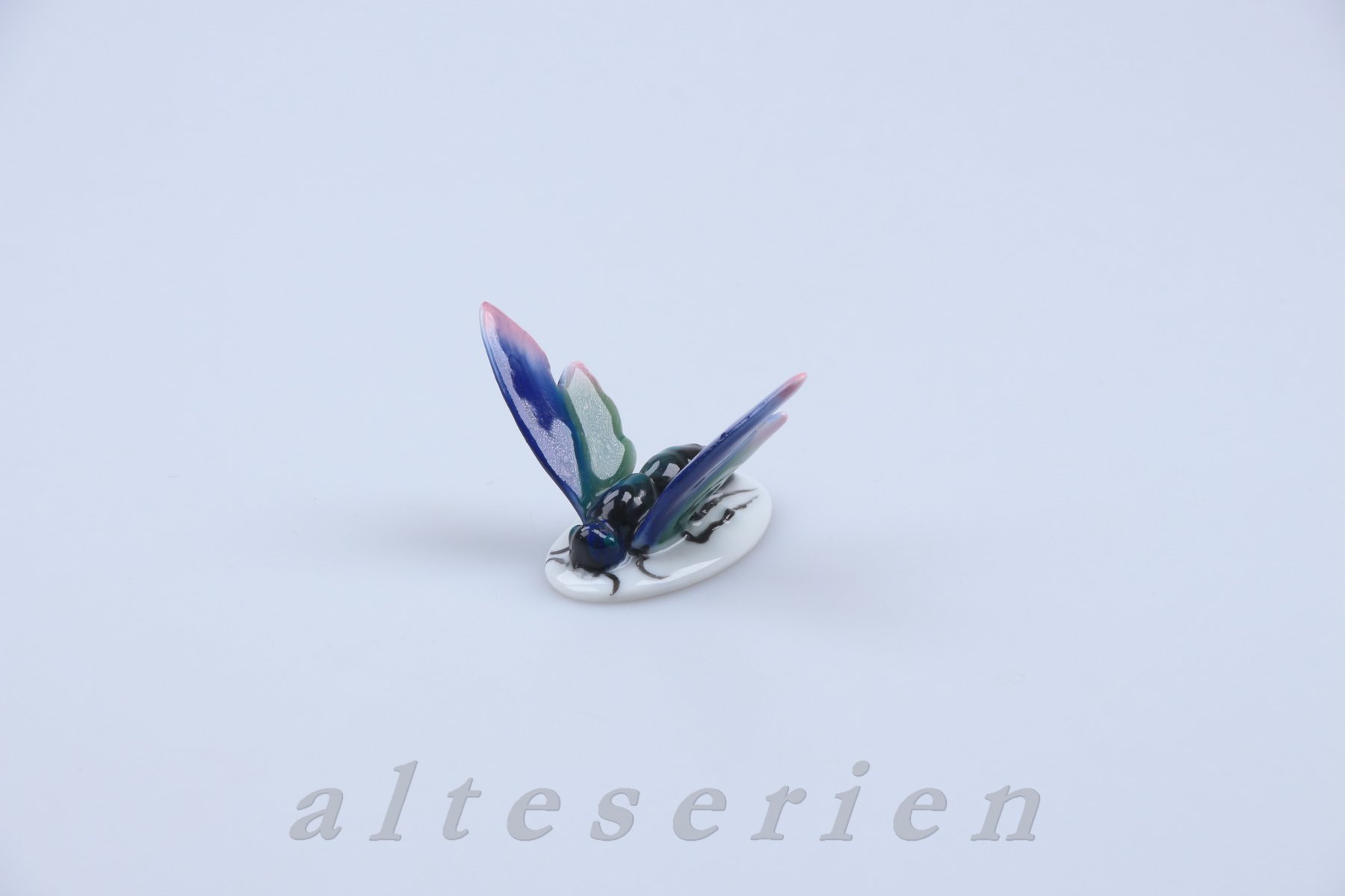 Insekt Flügel Blau Grün B 5,5 cm H 3,5 cm