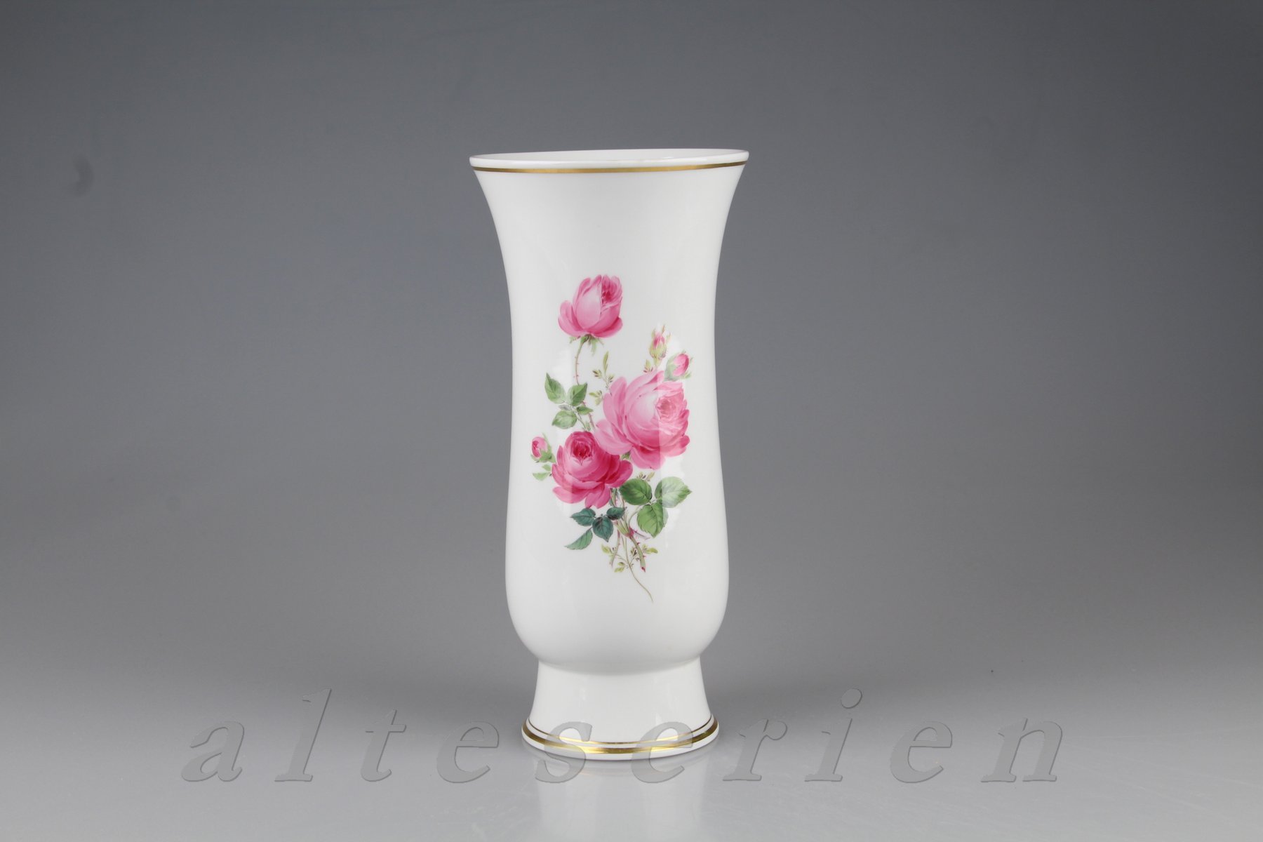 Vase II.Wahl Kobalt Blau mit Goldstaffage Blumebouquet